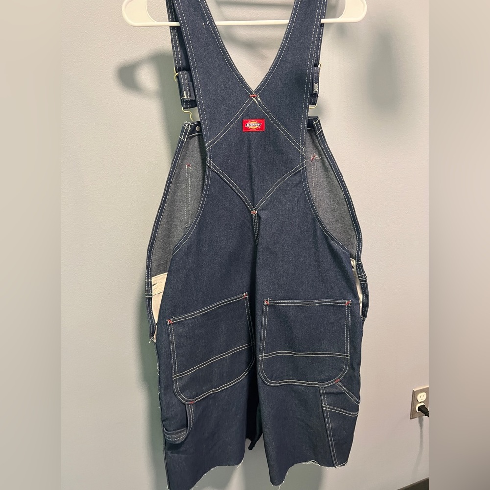 DICKIES MEN’S INDIGO BIB OVERALLS - Cropped Legs
